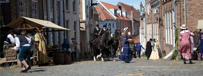 Typische filmscene in het Bergkwartier Deventer 